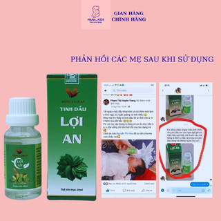 Tinh Dầu Lợi An - Chính hãng, khò khè, sổ mũi, nghẹt mũi, an toàn cho bé, date mới