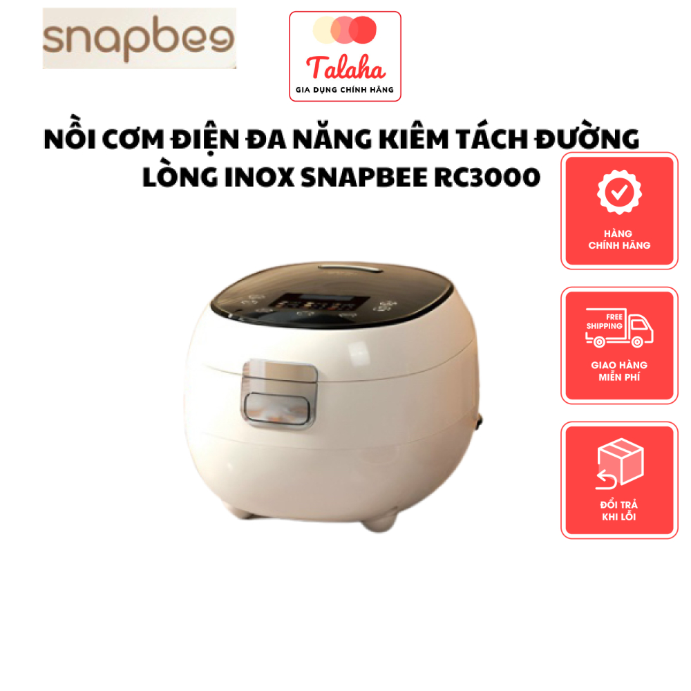 Nồi Cơm Tách Đường Đa Năng Snapbee RC3000 - Lòng Nồi Inox 304 - Dung ...