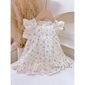 Váy hoa nhí cho bé gái size từ 1-5 tuổi kiểu dáng tiểu thư điệu đà