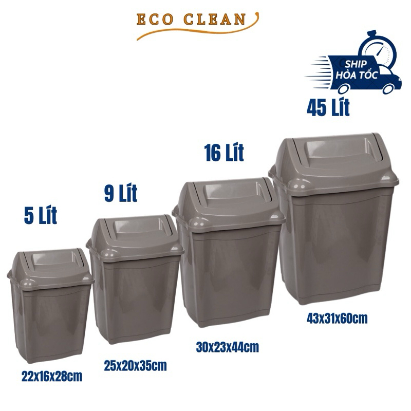 Thùng rác nắp lật Việt Nhật đủ kích cỡ 5 lít, 9 lít, 16 lít | Shopee ...