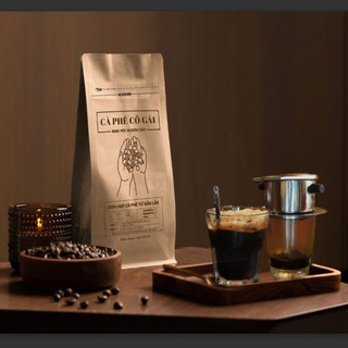 1kg cà phê hạt Robusta, cafe hạt nguyên chất  dak lak rang mộc CÔ GÁI[ tặng kèm hộp 10 chiếc khẩu trang không van kenko]