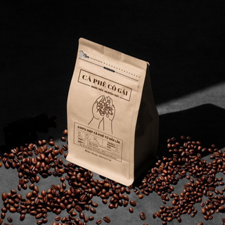 1kg cà phê hạt Robusta, cafe hạt nguyên chất  dak lak rang mộc CÔ GÁI[ tặng kèm hộp 10 chiếc khẩu trang không van kenko]