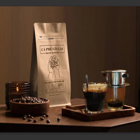 1kg Cà phê Dak lak Hàng Robusta rang bơ ,Robusta rang mộc