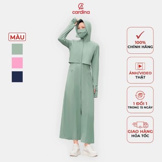 (Có sẵn)Áo chống nắng nữ CARDINA thiết kế 2 tầng Icetext 2 lớp chống tia cực tím hiệu quả chỉ số UPF 50+ 4CHT01