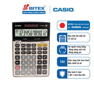 Máy Tính Casio DJ-240D Plus / DJ-220D Plus Chính Hãng - Màn Hình Cỡ Đại 14 Số, Tự Động Rà Soát Hóa Đơn