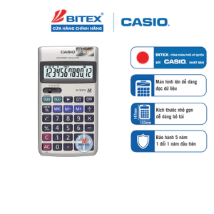 Máy Tính Mini Casio HL-122TV (Chính Hãng) - 12 Chữ Số, Tích Hợp Phím Tính Thuế (TAX)