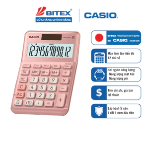 Máy Tính Casio MS-120FM Màn Hình Lớn - Màu Bạc Thanh Lịch, Phím COST/SELL/MARGIN Cho Thu Ngân, Chủ Shop