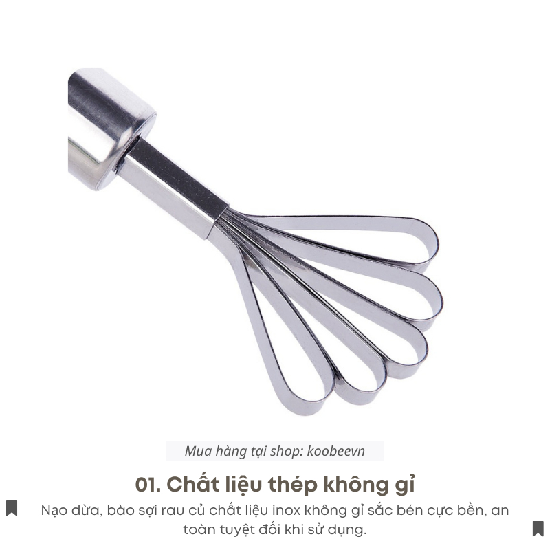 Dụng Cụ Nạo Dừa, Đánh Vảy Cá Kiêm Nạo Dừa, Nạo Ruột Bí Đỏ Chất Liệu Inox Không Gỉ Bền Đẹp (SC04)