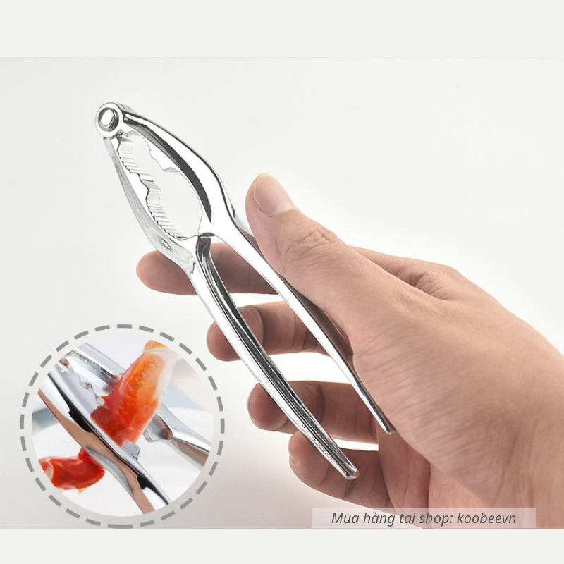 Kìm Kẹp Càng Cua Ghẹ Inox Cao Cấp KOOBEE NB28 – Dụng Cụ Ăn Hải Sản Tách Vỏ Hạt Cứng Chuyên Dụng