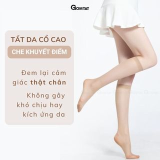 Tất vớ che khuyết điểm chân cổ cao dành cho nữ GOMTAT siêu thật chân, khó xước dằm, co giãn 4 chiều - D16-A099-1DOI