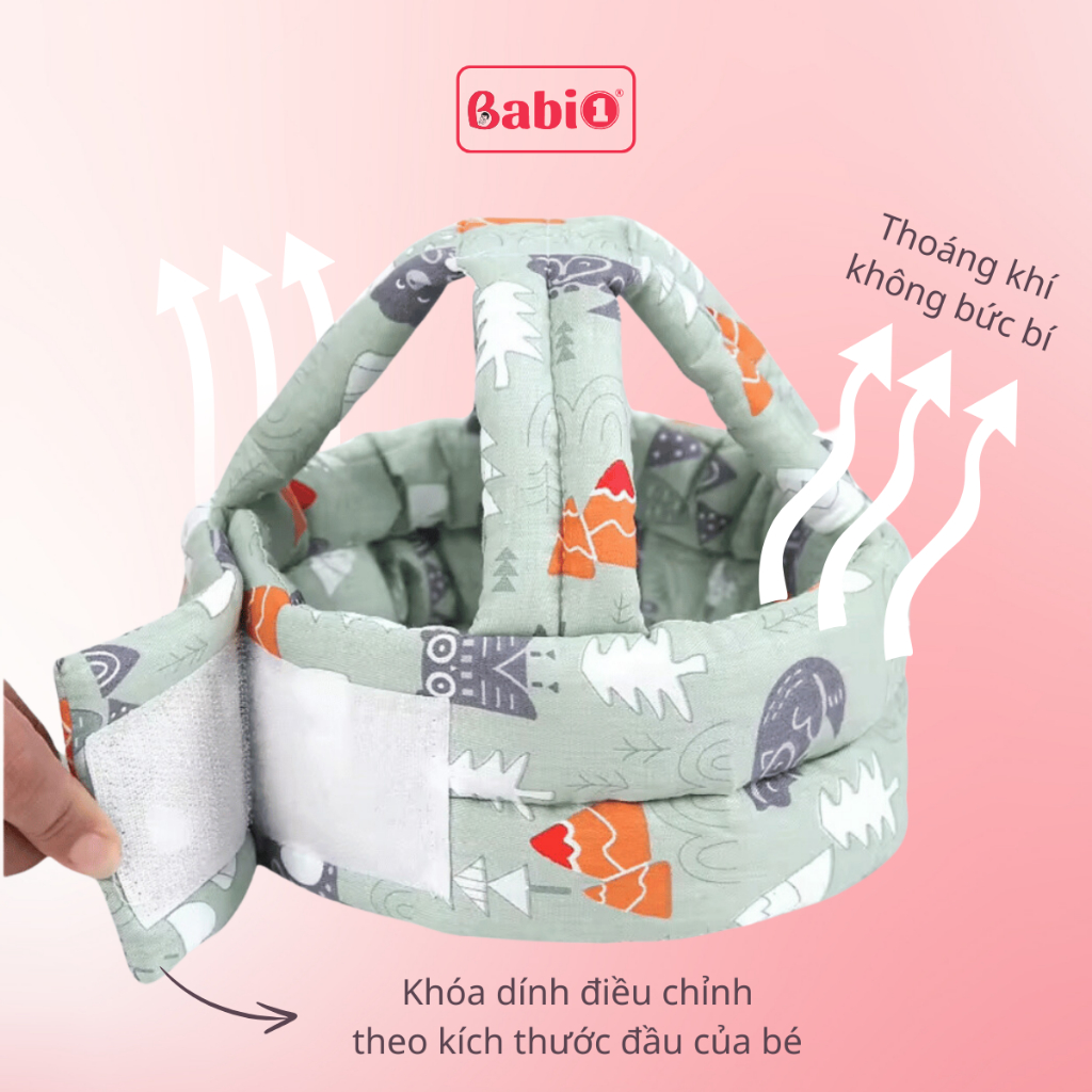 Mũ Bảo Hộ Cho Bé BABIONE Nón Bảo Hiểm Tùy Chỉnh Cỡ Cho Bé Từ Tập Đi Đến 6 Tuổi