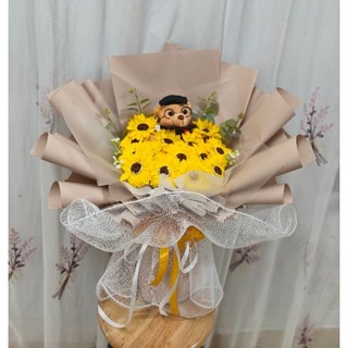 Bó hoa tốt nghiệp gấu 15 bông, hỏa tốc HCM