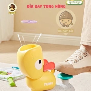 Đồ chơi đĩa bay tung hứng, đĩa bay hình chú vịt ngộ nghĩnh, đồ chơi vận động cho bé, chất liệu nhựa ABS cao cấp