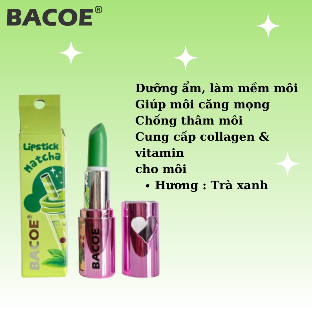 Son Gió Dưỡng Môi Bacoe Màu Hồng Tự Nhiên