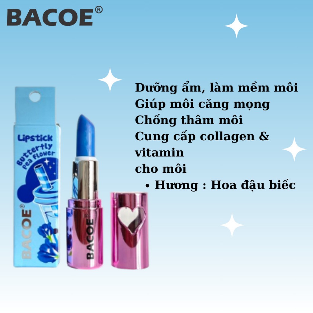 Son Gió Dưỡng Môi Bacoe Màu Hồng Tự Nhiên