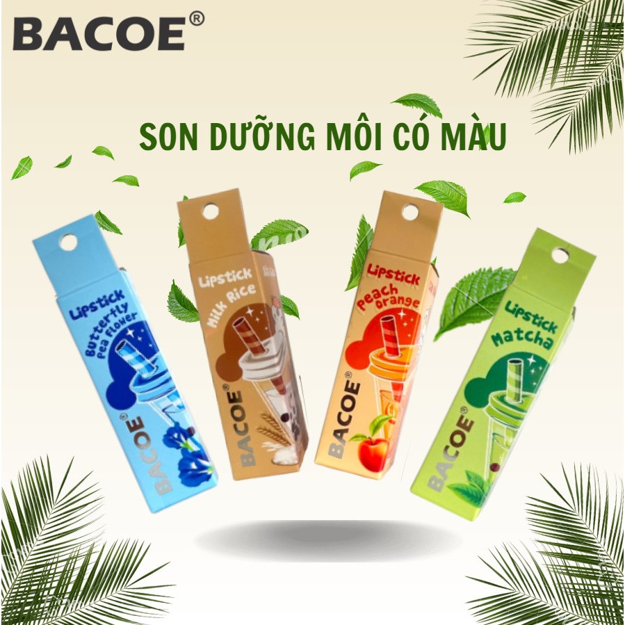 Son Gió Dưỡng Môi Bacoe Màu Hồng Tự Nhiên