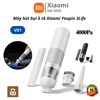 Máy hút bụi cầm tay mini Xiaomi Youpin 3Life V01 – Hút bụi ô tô không dây mạnh mẽ