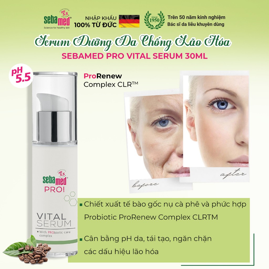 Ảnh Serum dưỡng ẩm, chống lão hóa Sebamed Pro Vital Serum 30ml 3