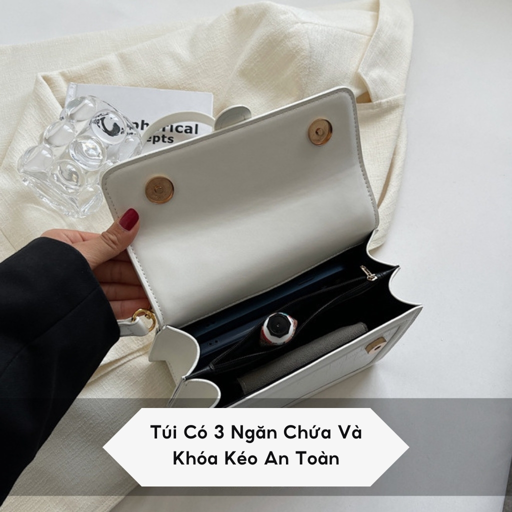 Túi Xách Nữ Đeo Chéo Cầm Tay 2 Ngăn Khóa Kéo Đi Chơi Quảng Châu Cao Cấp HARA túi xách