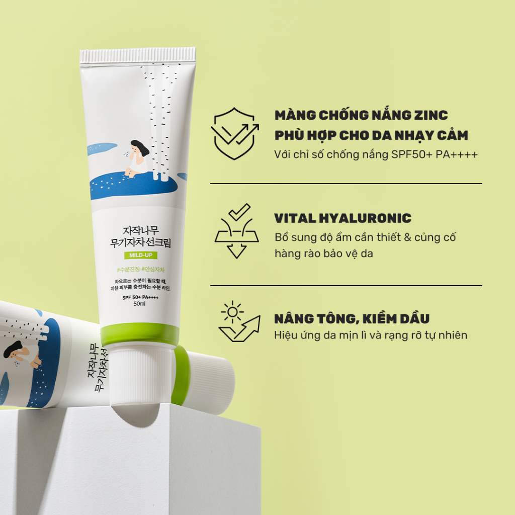 Review Kem Chống Nắng Round Lab Birch Juice 50ml: Kiểm Soát Dầu, Cho Da Dầu Mụn