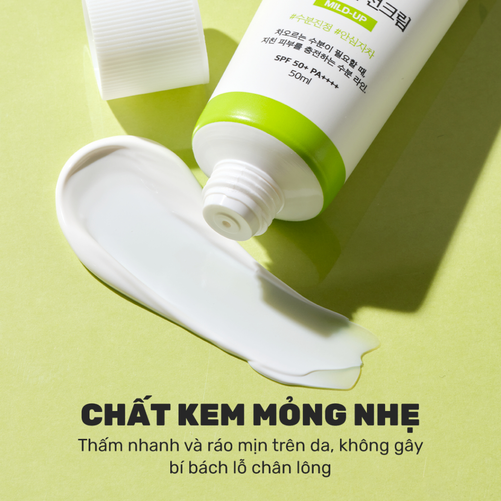 Ảnh Kem chống nắng Round Lab Birch Juice Mild-up Sunscreen 50ml kiểm soát dầu thừa bã nhờn 2