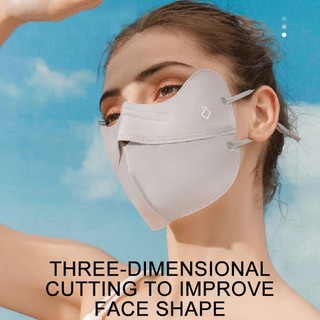 Khẩu trang chống tia UV, khẩu trang vải không dệt chống nắng che gò má UPF50+ màu pastel thời trang