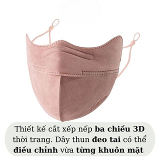 Khẩu Trang 3D Chống Nắng UPF50+ Che Gò Má – Khẩu Trang Chống UV Thoáng Khí, Gập Mũi, Ôm Mặt