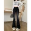 Quần Jean Nữ Ống Loe Xám Đen WASH RETRO Cạp Cao Quần Bò Jean Nữ Ôm Eo Co Giãn Tôn Dáng HOTTREND MIAA