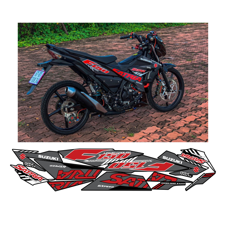 tem rời satria f150 cao cấp chất liệu in 3 lớpPPF chống nước không phai màu.