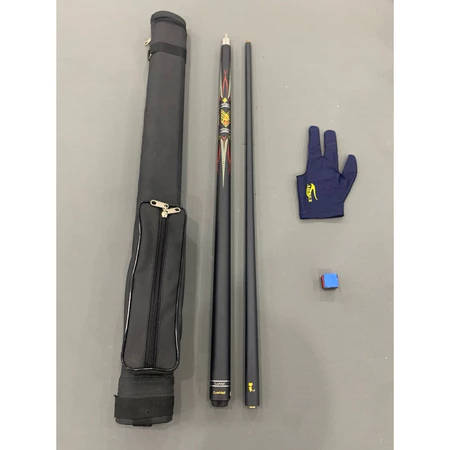 Combo Cơ cá nhân phủ cacbon Cue mall- Cơ BIDA lip/ lỗ - Gậy bi a phủ cacbon cao cấp