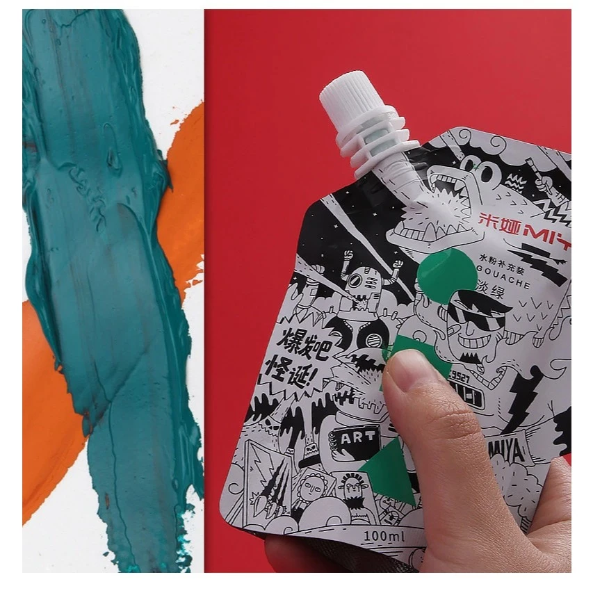 Màu Gouache Luyện Thi Miya Dạng Túi Refill 100ml