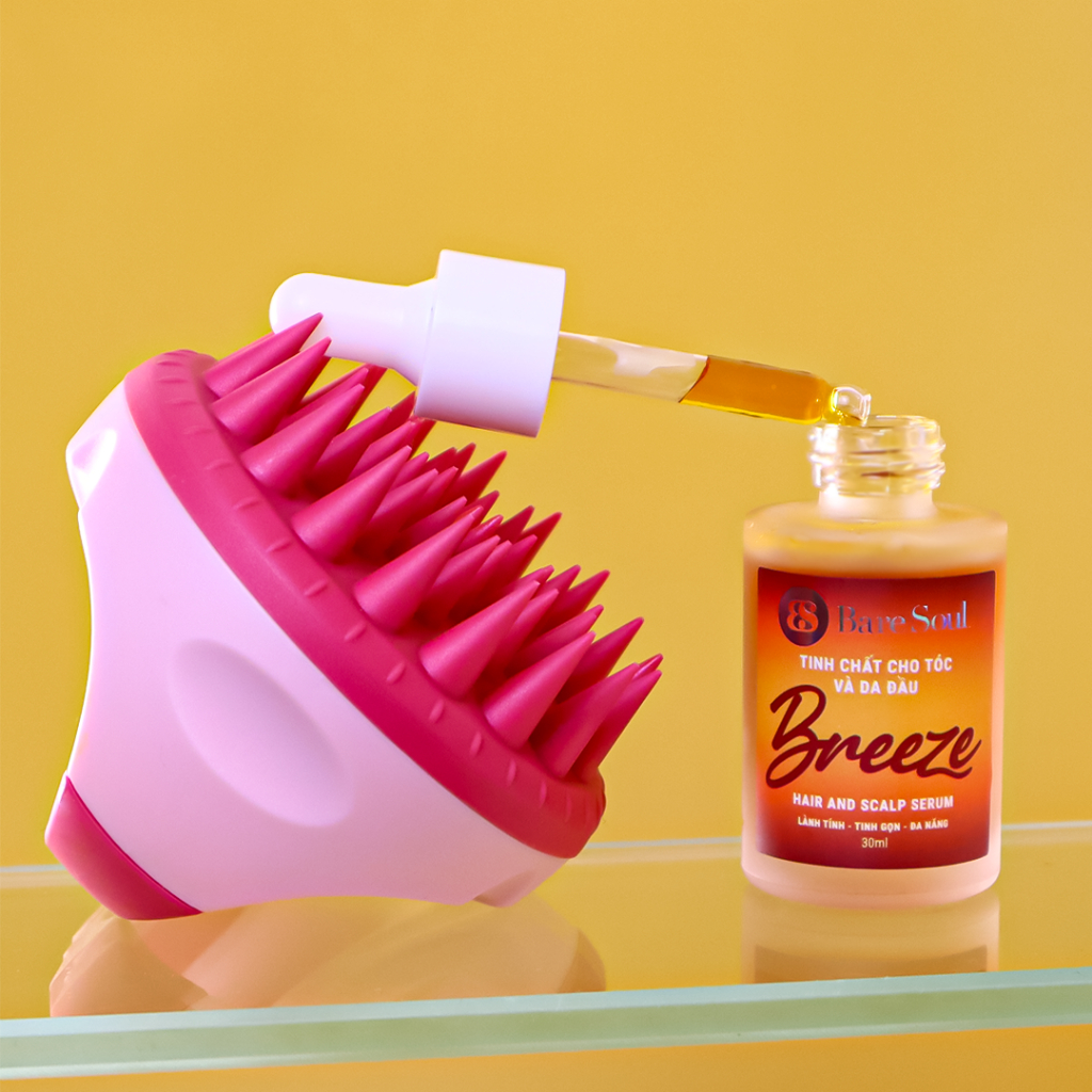 Ảnh [ Livestream ] Lược Gội Đầu Cao Cấp Silicone BareSoul Massage Đầu Giảm Stress, Ngừa Rụng Tóc 2