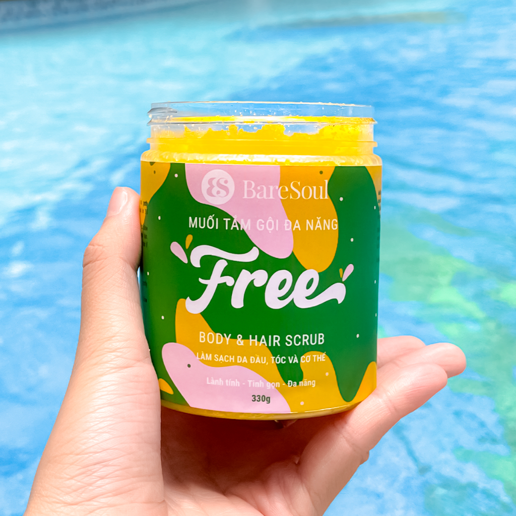 Ảnh Muối tẩy tế bào chết da đầu, tóc BareSoul FREE Hair Scrub 330G 4