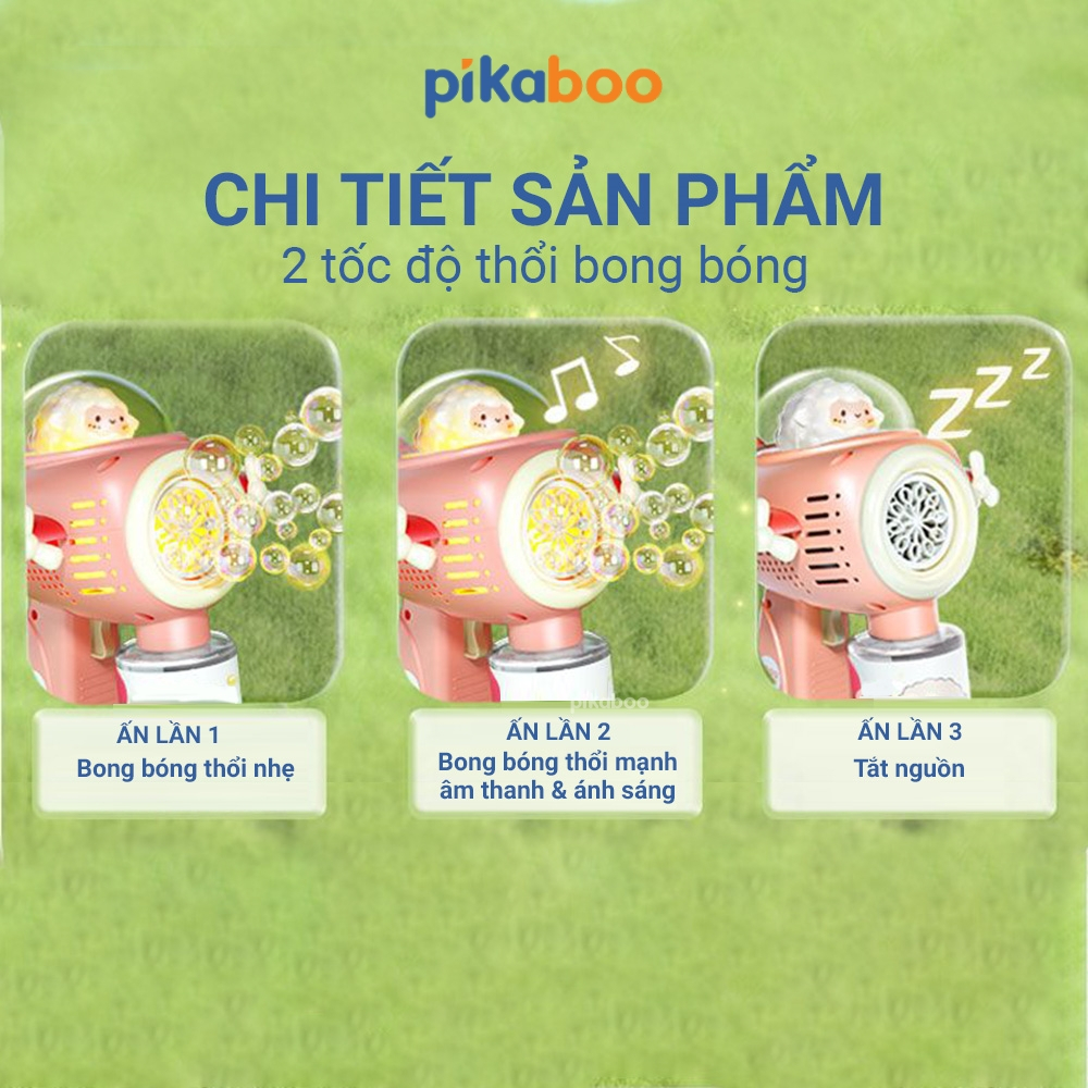 Ảnh Đồ chơi tạo bong bóng Pikaboo ra nhiều bong bóng sắc màu đẹp mắt chất liệu cao cấp an toàn 2