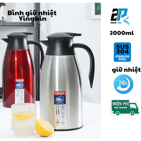 304 Stainless Vacuum Flask, 2L