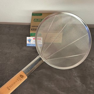 Vợt lọc dầu cán gỗ | Dụng Cụ Lọc dầu inox cán gỗ