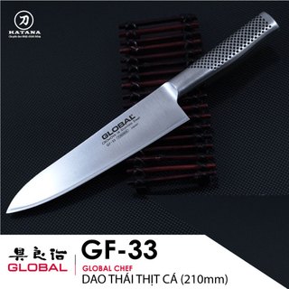 Dao bếp Nhật cao cấp Global GF33 Chef - Dao thái thịt cá (210mm)