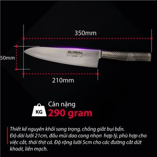 Dao bếp Nhật cao cấp Global GF33 Chef - Dao thái thịt cá (210mm)