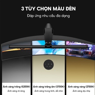 Đèn treo màn hình máy tính, điều khiển từ xa, không dây, đèn bàn làm việc Mopi Light P3E, không nhấp nháy RA>80