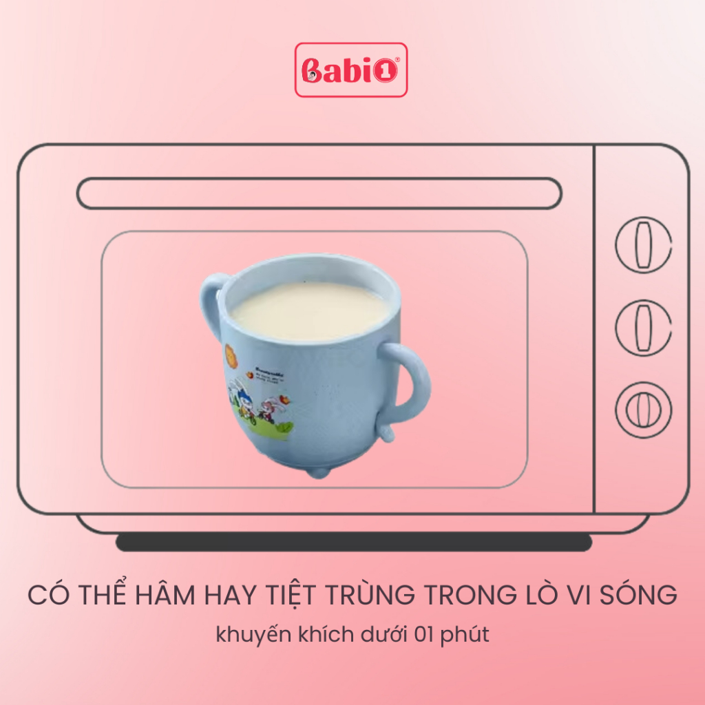 Cốc Tập Hút Cho Bé BABIONE Cốc Uống Nước Lúa Mạch Cho Bé Phát Triển Kỹ Năng Tự Lập Từ 6 Tháng Tuổi