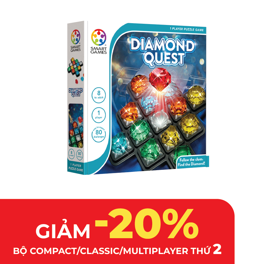 Đồ chơi trí tuệ SmartGames Thử thách Diamond Quest cho bé từ 8 tuổi với 80  thử thách | Shopee Việt Nam