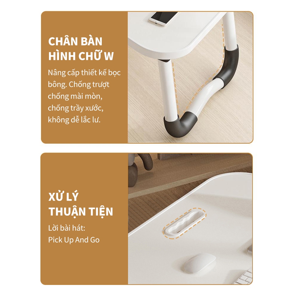 ICON bàn học gấp gọn Bàn làm việc cho máy tính xách tay, thích hợp cho sinh viên và người đi làm