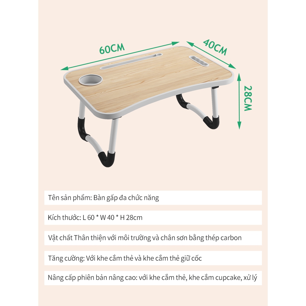 ICON bàn học gấp gọn Bàn làm việc cho máy tính xách tay, thích hợp cho sinh viên và người đi làm