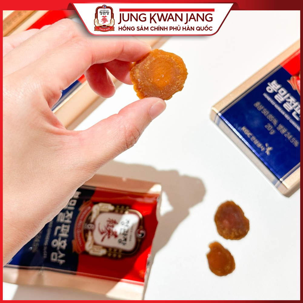 Ảnh Hồng Sâm Cắt Lát Tẩm Mật Ong KGC Jung Kwan Jang (6 gói x 20g) 2