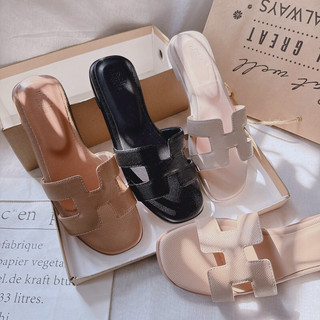 Sẵn Mieo Shoes - Dép H Da Hạt Đế Xịn VNXK Chất Liệu Da Nhập D1421 D2658 D2659 D2726 D2935