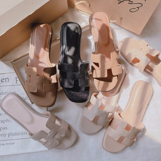Sẵn Mieo Shoes - Dép H Da Hạt Đế Xịn VNXK Chất Liệu Da Nhập D1421 D2658 D2659 D2726 D2935