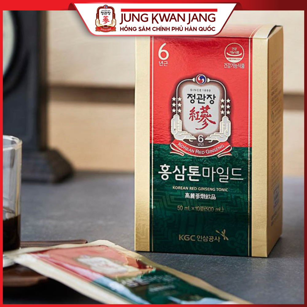 Ảnh Nước Hồng Sâm Hàn Quốc Pha Sẵn KGC Jung Kwan Jang Tonic (50ml x 10 gói) 3