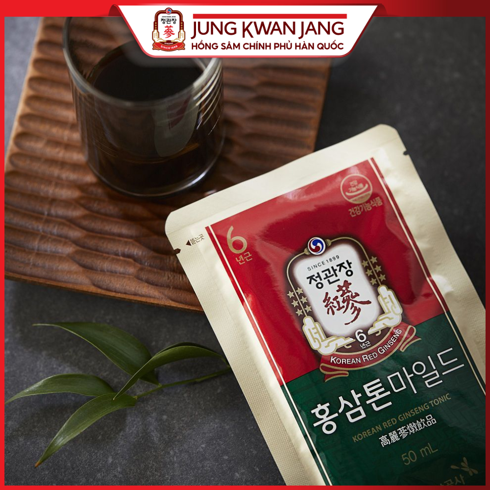 Ảnh Nước Hồng Sâm Hàn Quốc Pha Sẵn KGC Jung Kwan Jang Tonic (50ml x 10 gói) 2