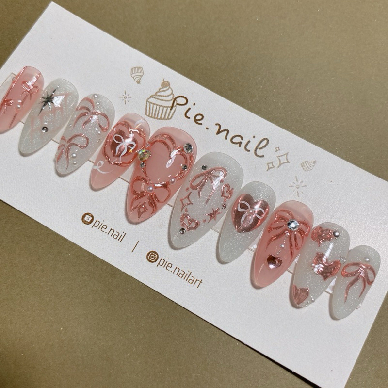 288. nailbox nơ vẽ gel tráng gương hồng