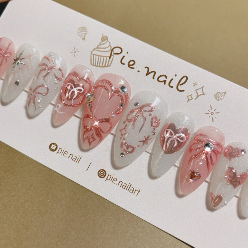 288. nailbox nơ vẽ gel tráng gương hồng